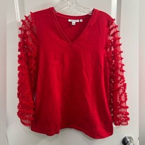 Chico's Red Blouse Sz S
